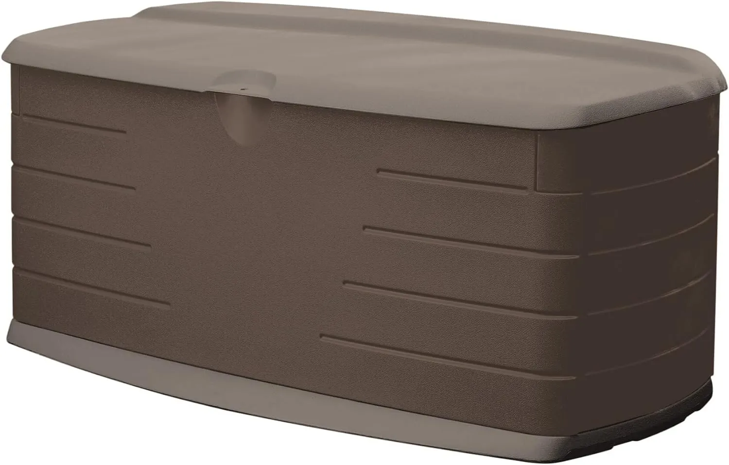 Extra Large Resin Weather Resistant Outdoor Storage Deck Box, 120 Gal., Putty/Canteen Brown, for Garden/Backyard/Home/Pool