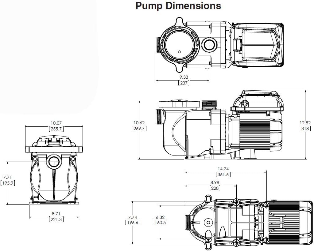 Pentair EC-342001 SuperFlo VS Variable Speed Pool Pump, 1 1/2 Horsepower, 115/208-230 Volt, 1 Phase – Energy Star Certified, Almond