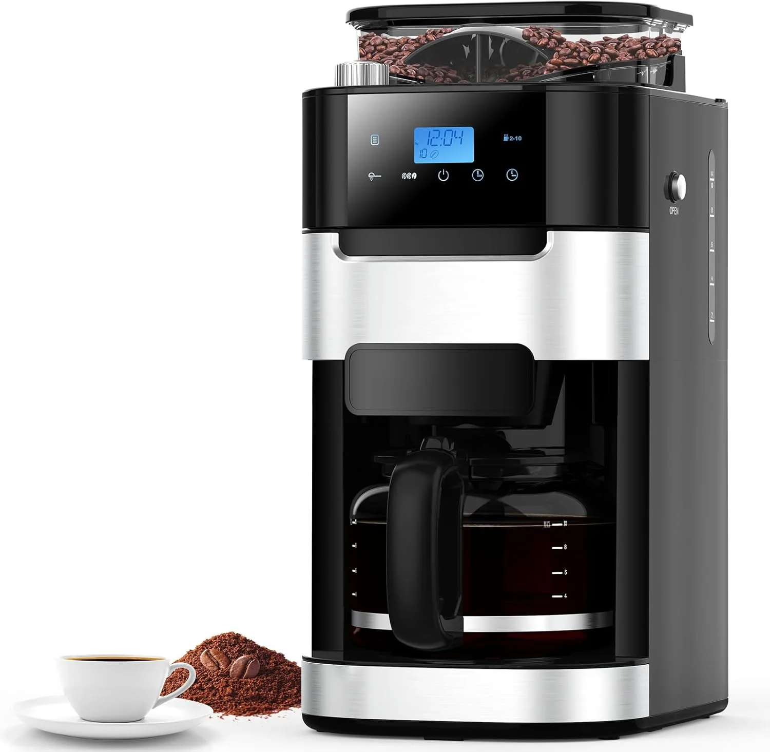 10-Cup Drip Coffee Maker with Built-In Grinde CM1025
