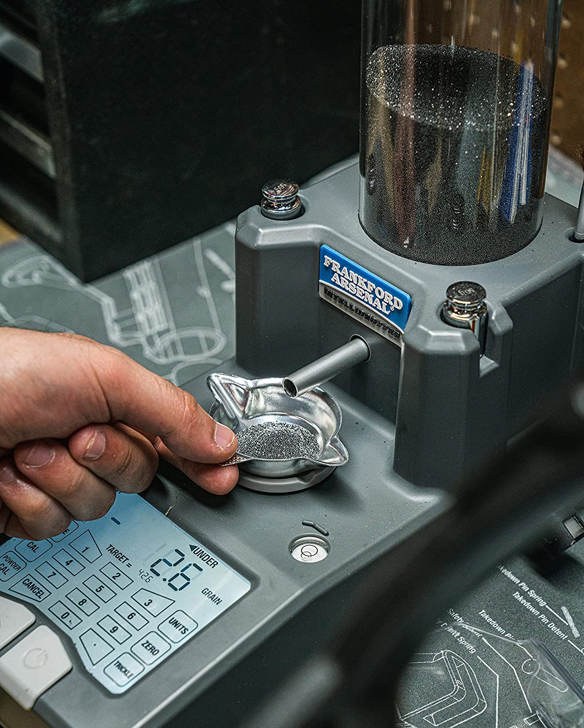 Frankford Arsenal Intellidropper Electronic Powder Measure for Powder Measuring with LCD Display