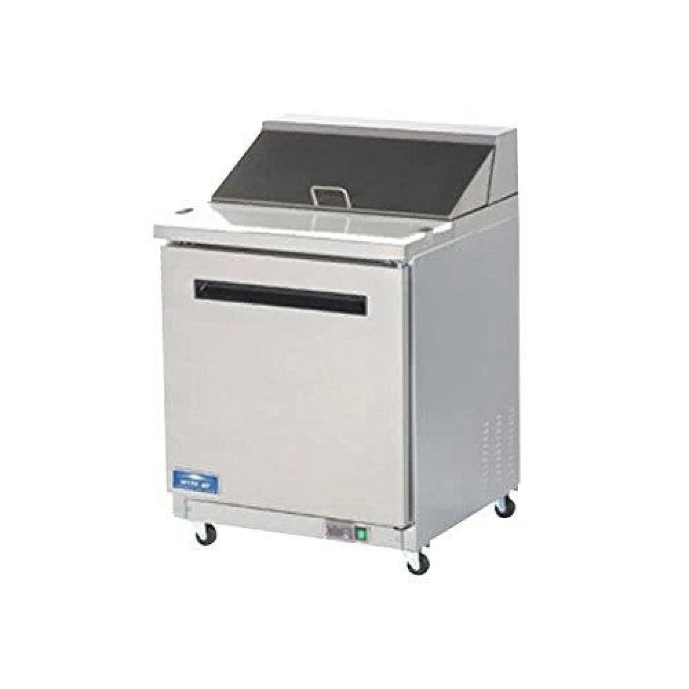 Arctic Air AMT28R 29-Inch 1-Door Mega Top Refrigerated Sandwich/Salad Prep Table, 115v,Silver
