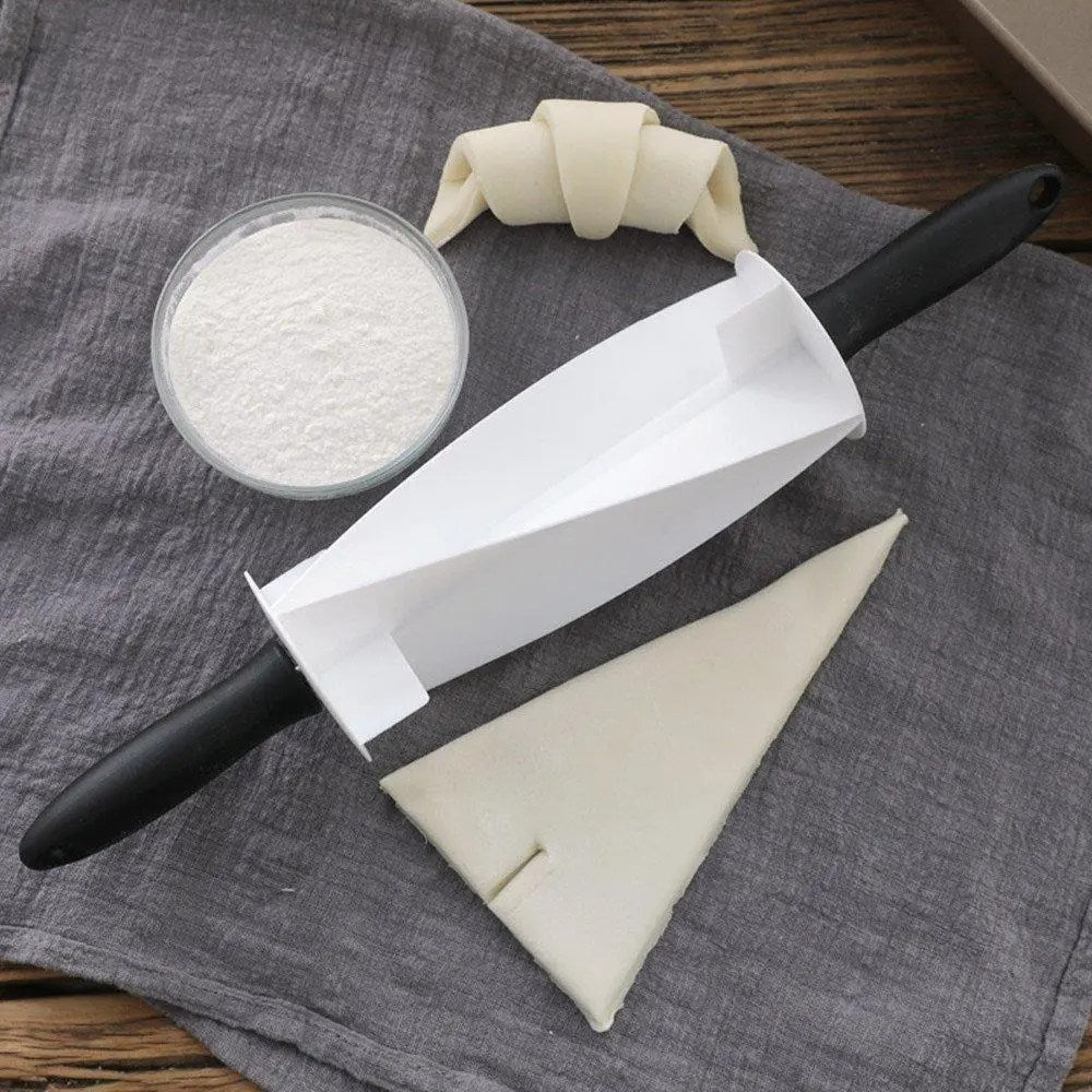 Pizza Pasta Slicer Dough Cutter Stainless Steel Rolling Pin
