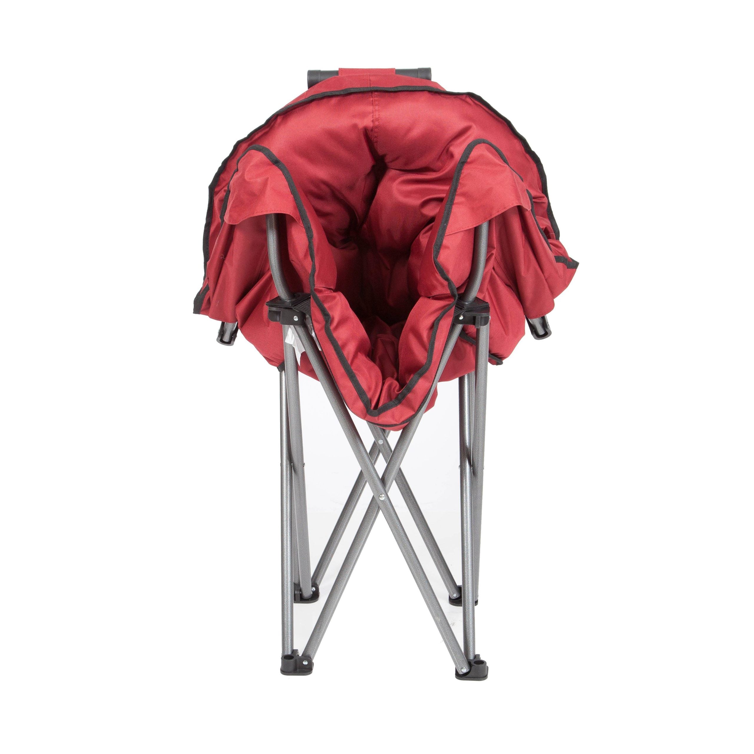 mac sports folding padded outdoor club camping chair with carry bag wine red