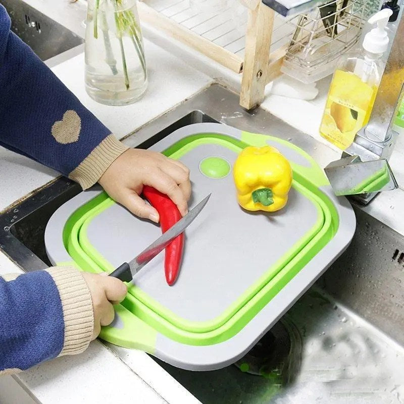 Folding Plastic Cutting Boards Chopping Dish Tub