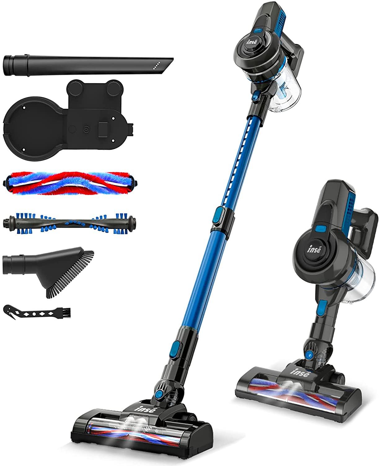 INSE Cordless Vacuum, 12KPa Powerful Vacuum Cleaner with 160W Motor
