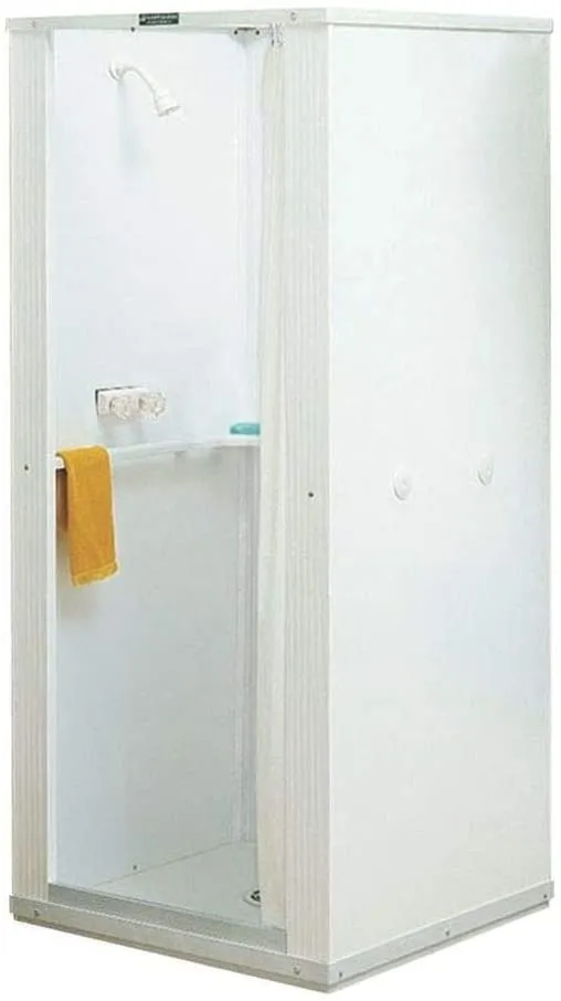 Portable Compact Mobile Home Stand Up Shower Stall Kit 32 in x 32 in