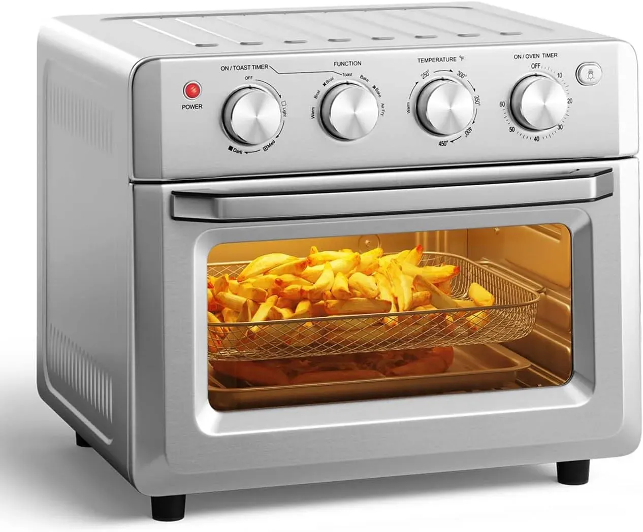 Air Fryer Oven & Toasters 19QT, 7 in 1 Convection Oven Combo for Family Use, 360° Even & Healthy Cooking