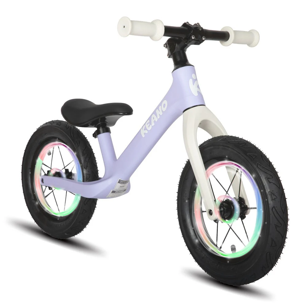 KEANO 12 Inch Balance Bike with Light-Up Wheels for 2-6 Years Old Kids