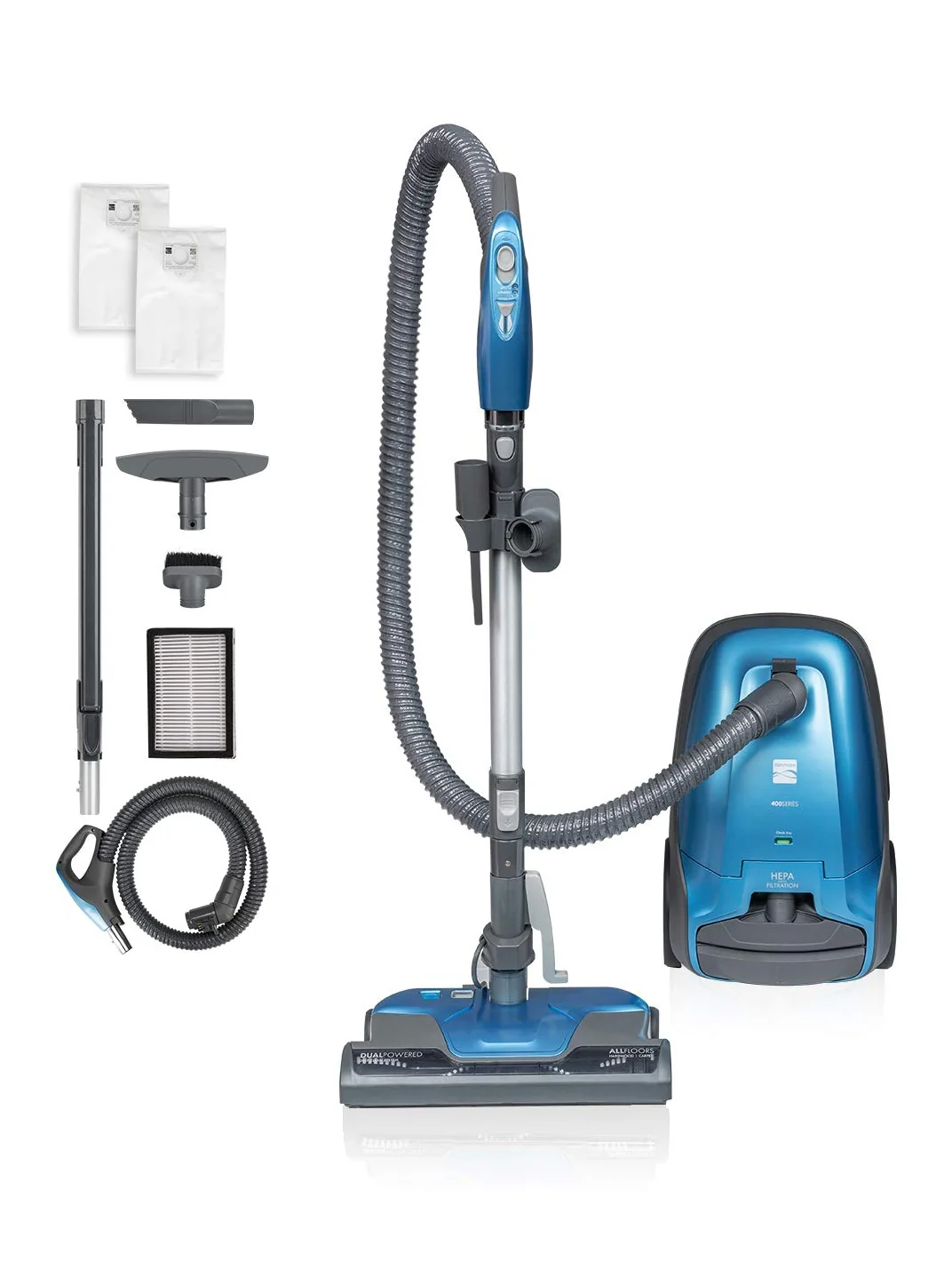 Kenmore Pet Friendly Lightweight Bagged Canister Vacuum Cleaner with Extended Telescoping Wand, HEPA, 2 Motors, Retractable Cord, and 4 Cleaning Tools