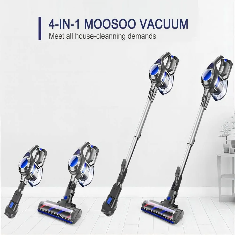 MOOSOO Cordless Vacuum 4-In-1 Lightweight Stick Vacuum Cleaner