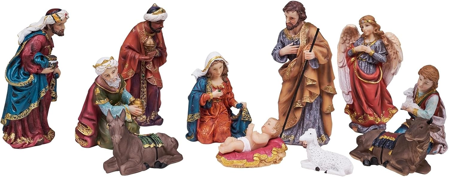 Hi-Line Gift Ltd 81859 11-Piece Christmas Nativity Scene Decor