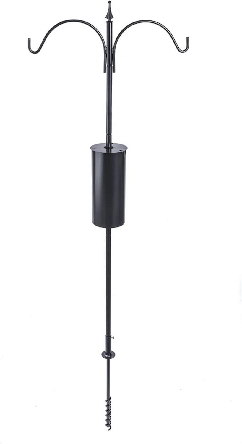 Birds Choice 2 Arm Topper Bird Feeder Pole Set with Squirrel Baffle