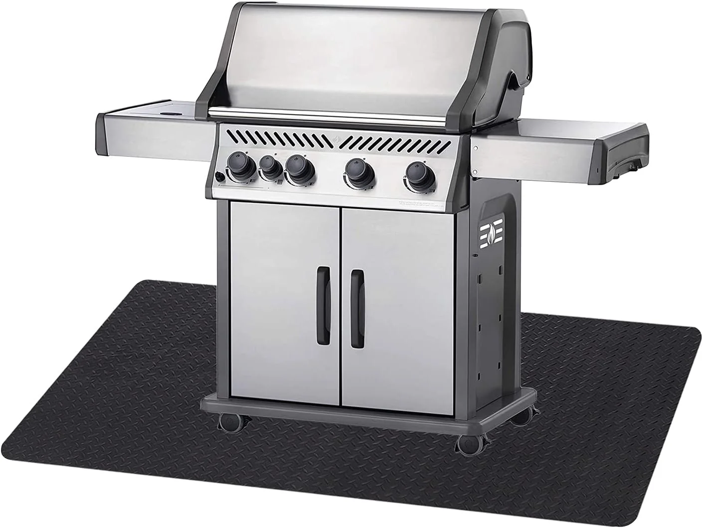 Fire Resistant Rug for Fireplace, Hearth Pad for Wood Stove, Durable 36 x 61 Inch PVC Flame Retardant Mat