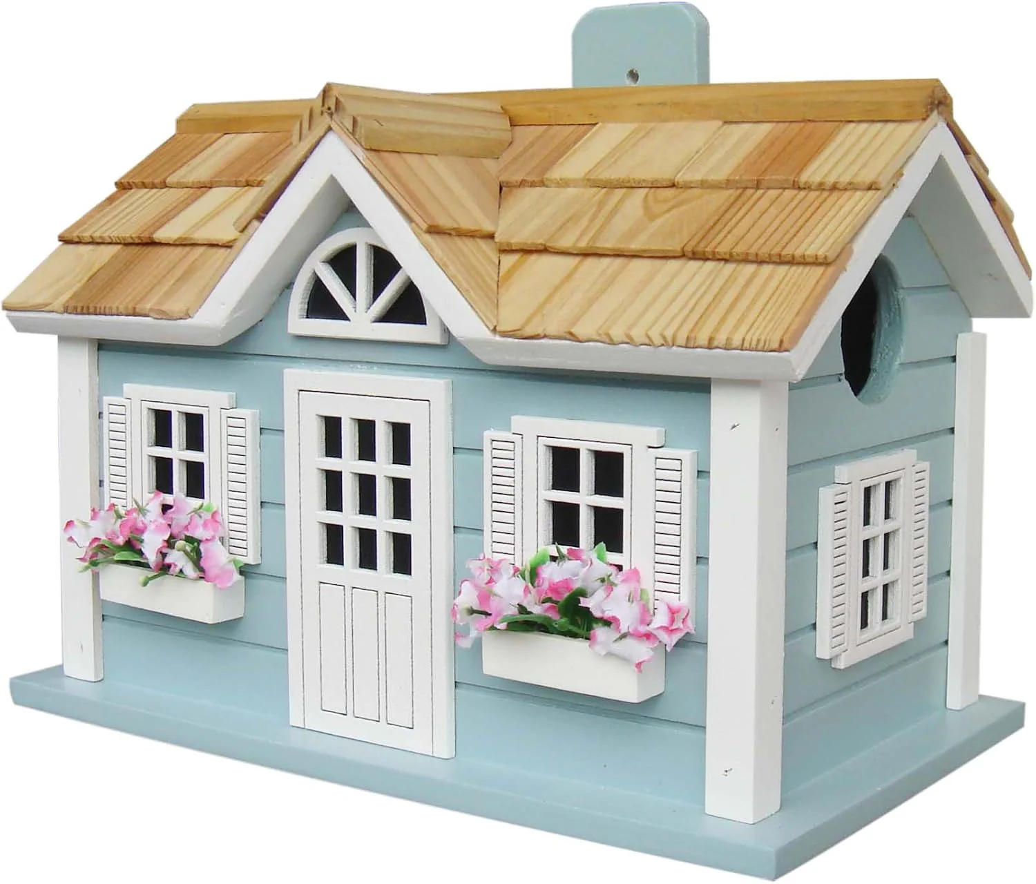 Home Bazaar Hand-made Nantucket Cottage Blue Bird House - Bird Friendly - Home Decor