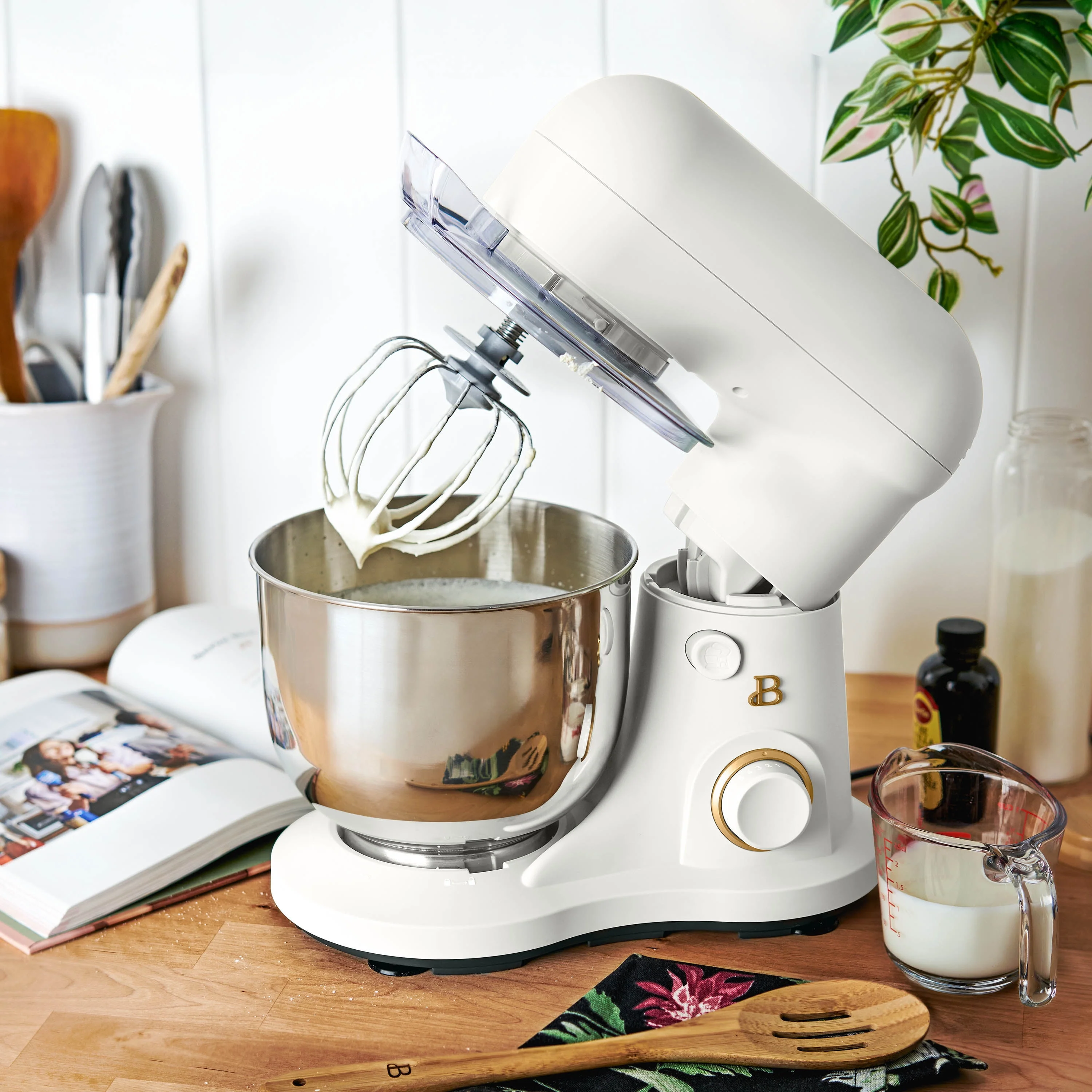 Beautiful 3.5 Qt Stand Mixer, Lightweight & Powerful with Tilt-Head, White Icing by Drew Barrymore