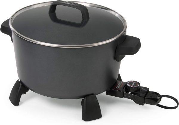 06009 10-quart Kitchen Kettle XL steamer Multi-Cooker, Black