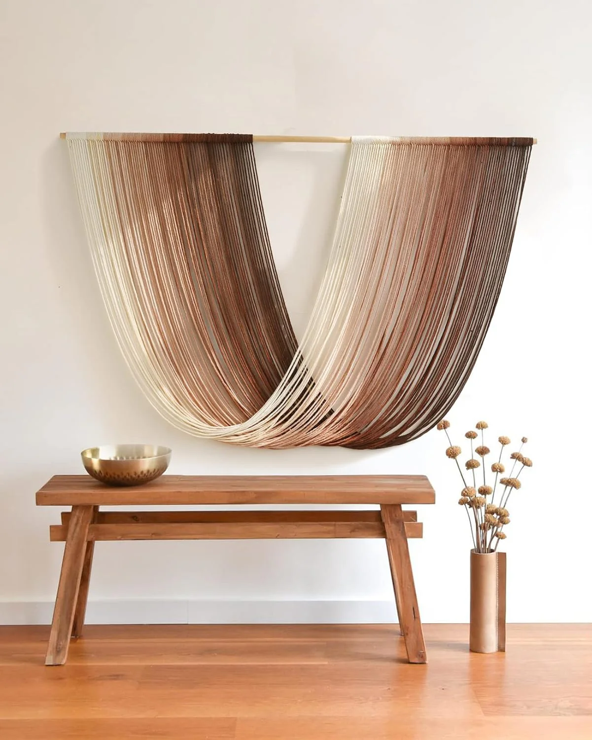 Flber Tie-Dye Macrame Wall Hanging Large Bohemian Yarn Tapestry Wall Décor,59