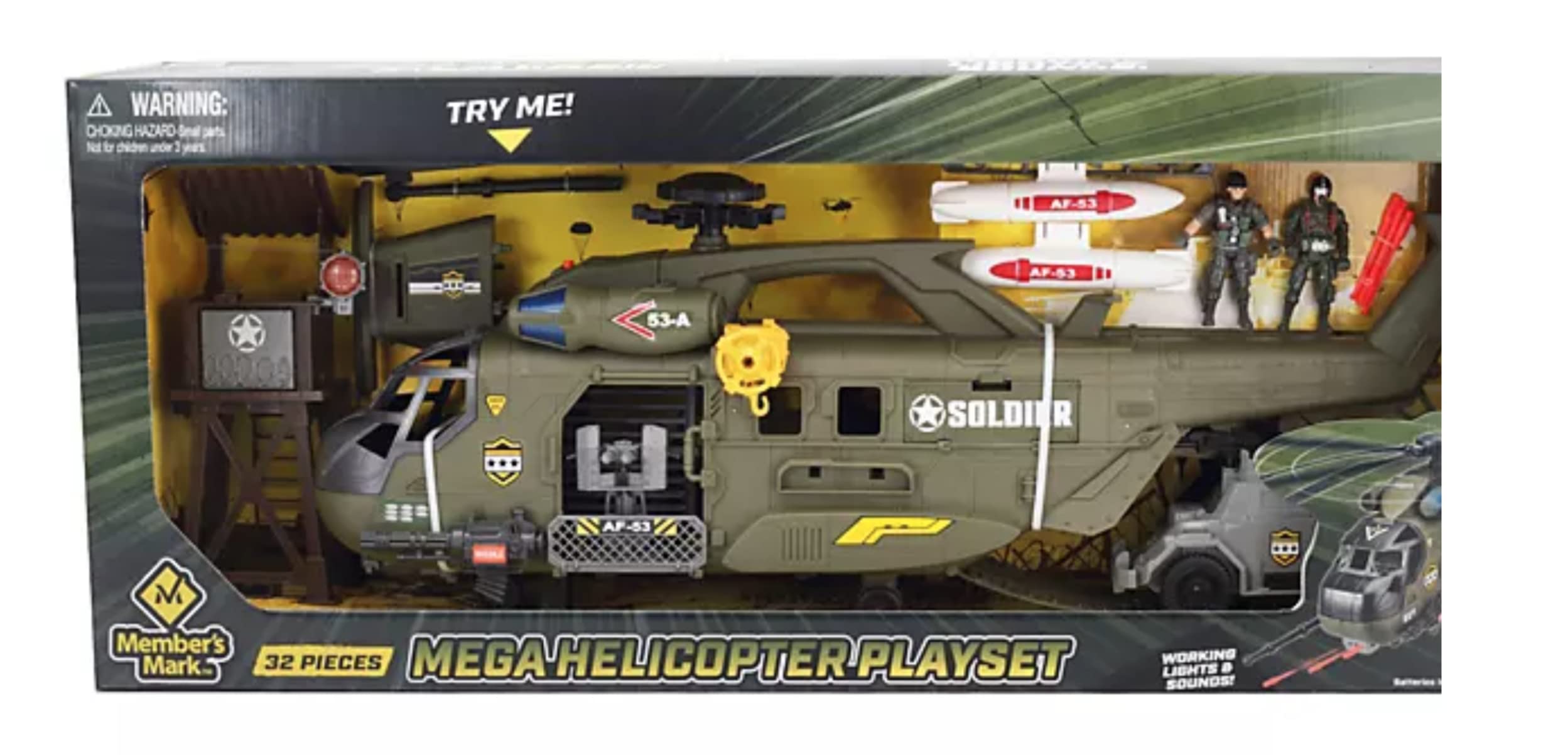 Members Mark Soldier Playset Helicopter