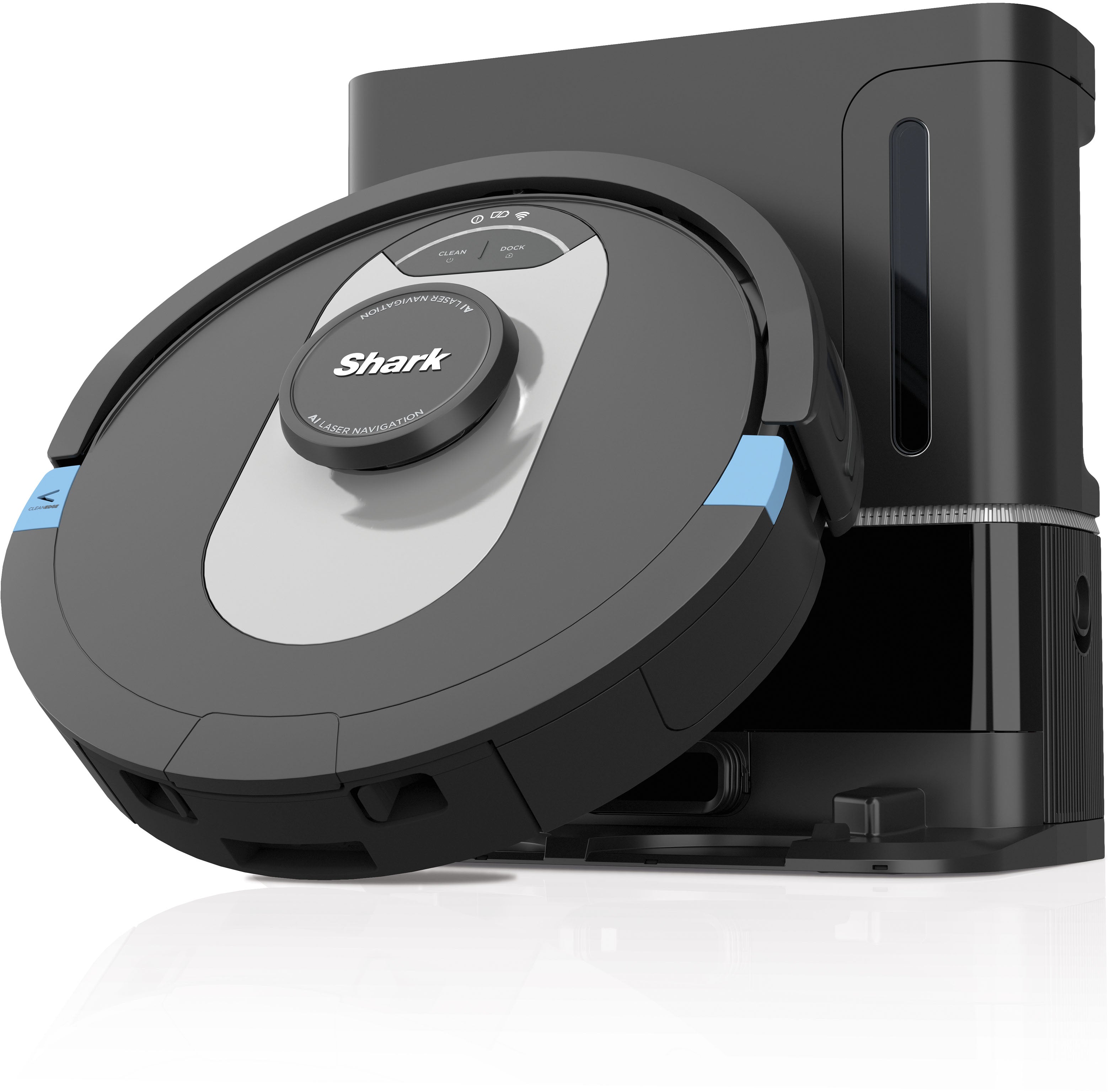 Shark – AI Ultra Robot Vacuum with Matrix Clean, Home Mapping, HEPA Bagless Self Empty Base, WiFI Connected – Black