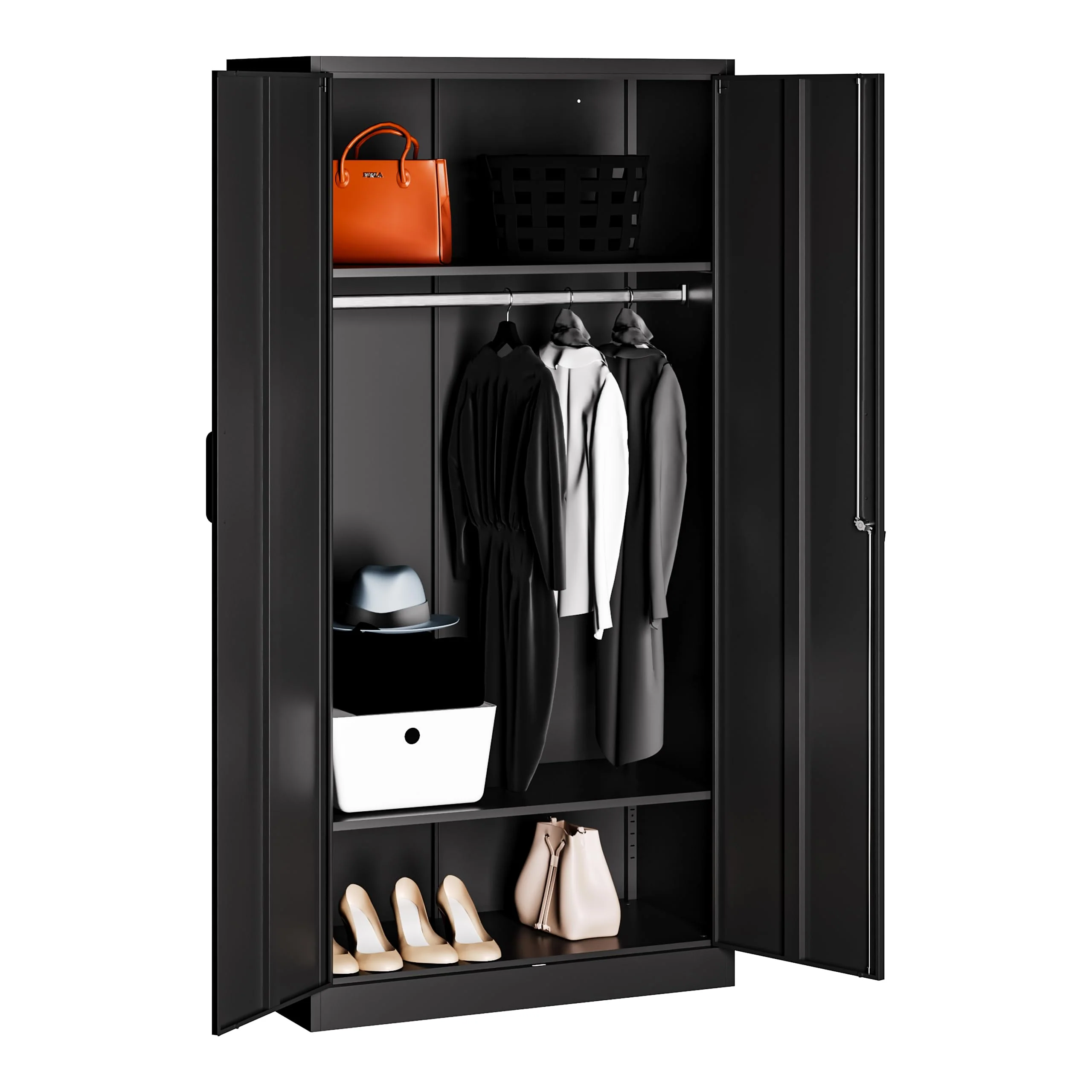 SISESOL Metal Storage Cabinets Locker with Locker Shelf, 72