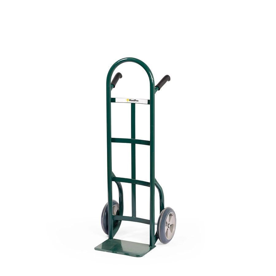 HaulPro  Duty Hand Truck with Double-Grip Handle – Steel Dolly Cart for Moving – 800 Pound Capacity – 10 – Rubber Wheels –