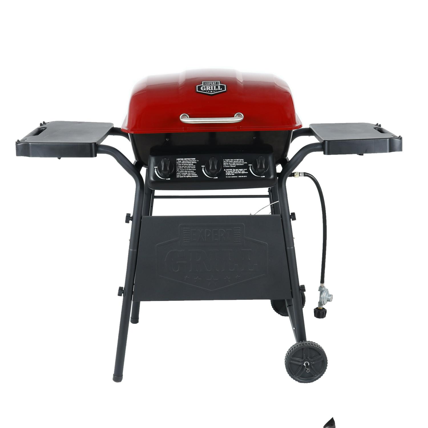 Expert Grill 3 Burner 27,000 BTU Propane Gas Grill, Red, GBC2016WRS