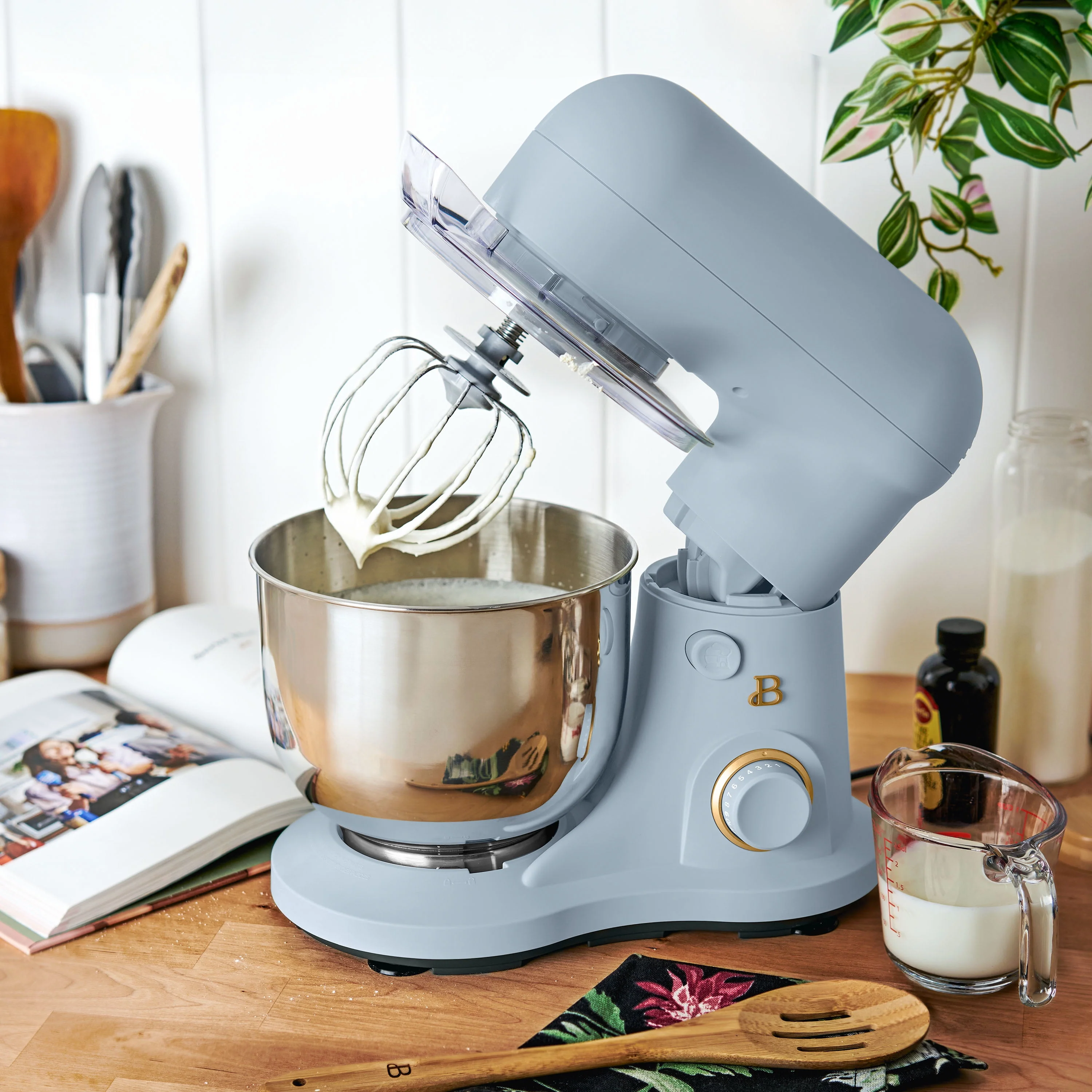 Beautiful 3.5 Qt Stand Mixer, Lightweight & Powerful with Tilt-Head, Cornflower Blue by Drew Barrymore