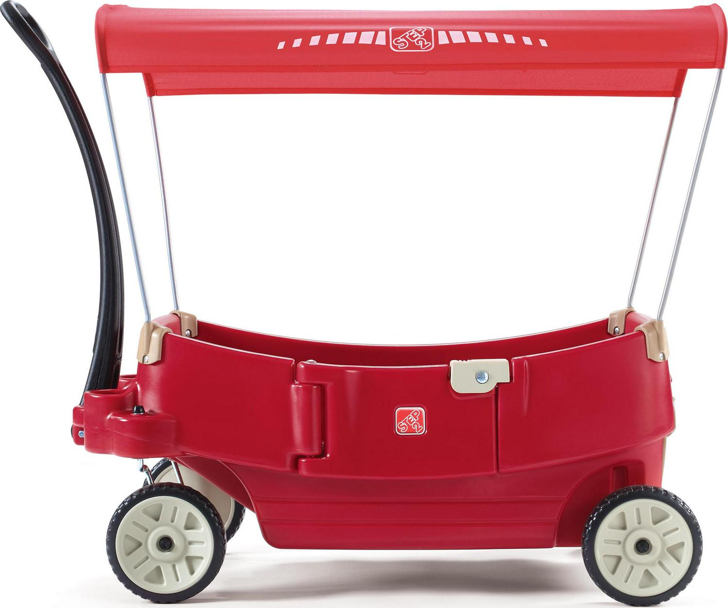Step2 All Around Canopy Wagon Red Kids Wagon with Canopy