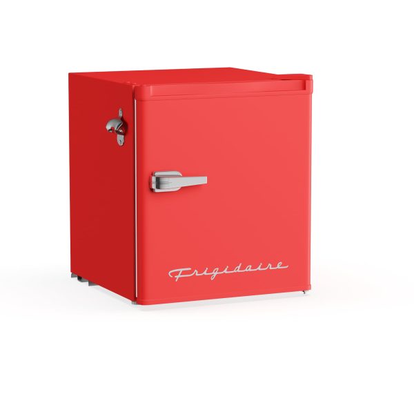 , 1.6 Cu ft Retro Dry Erase Compact Refrigerator With Side Bottle Opener, (EFR177), Red