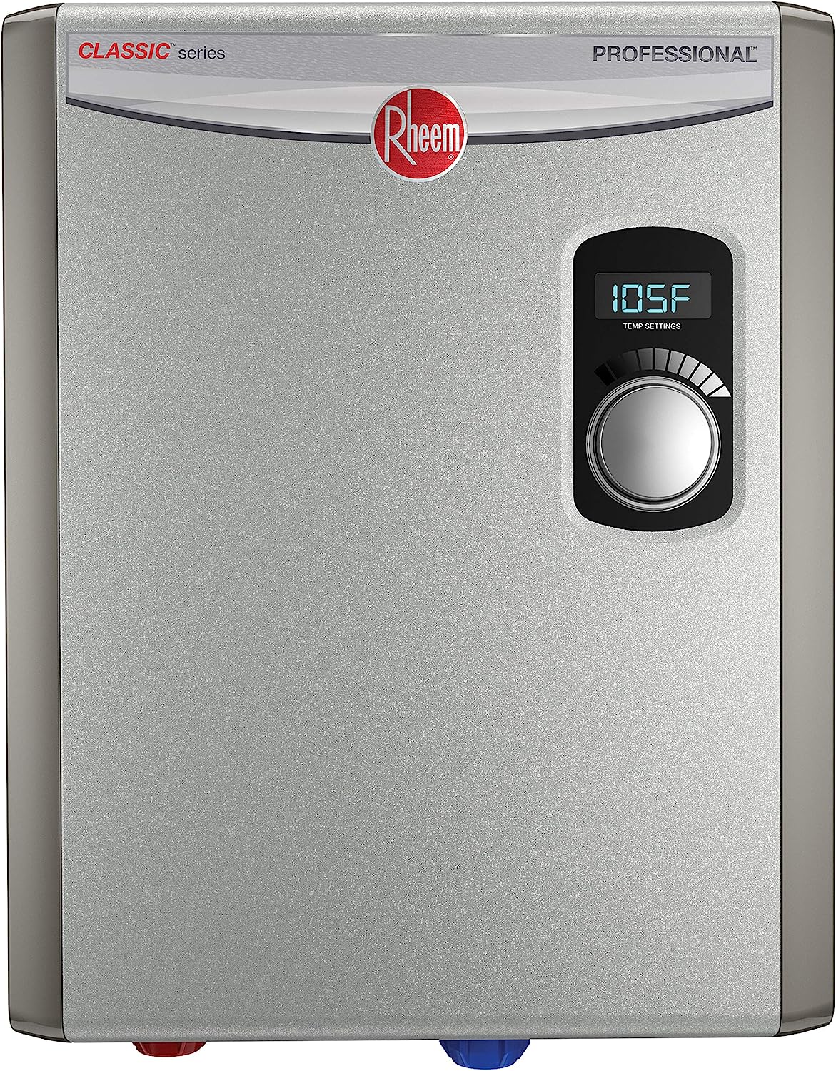 Rheem 18kW 240V Tankless Electric Water Heater, Energy Efficient, Compact, Gray