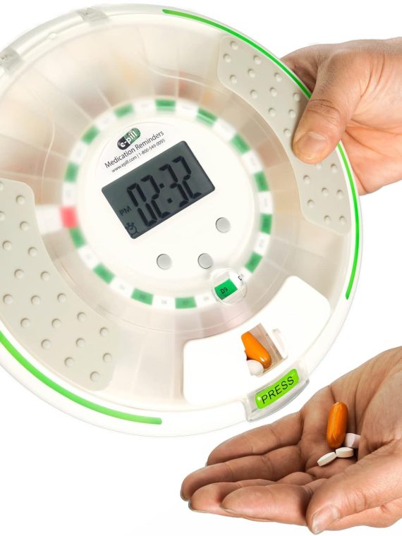e-Pill Voice – Locked Automatic Pill Dispenser – Reminds with a Friendly Voice