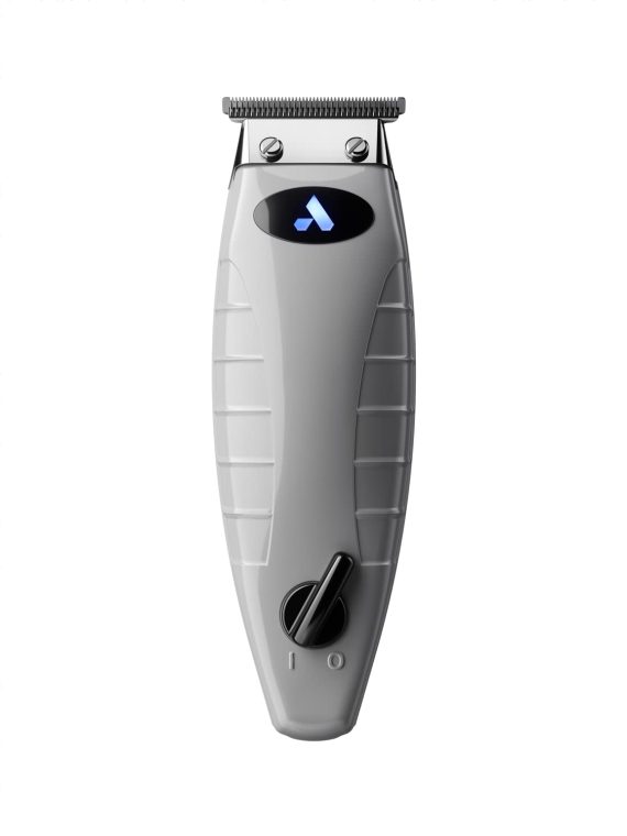Andis 74055 Professional Corded/Cordless Hair & Beard Trimmer Zero Gapped Close Cutting Carbon Steel T-Outliner Blade Grey