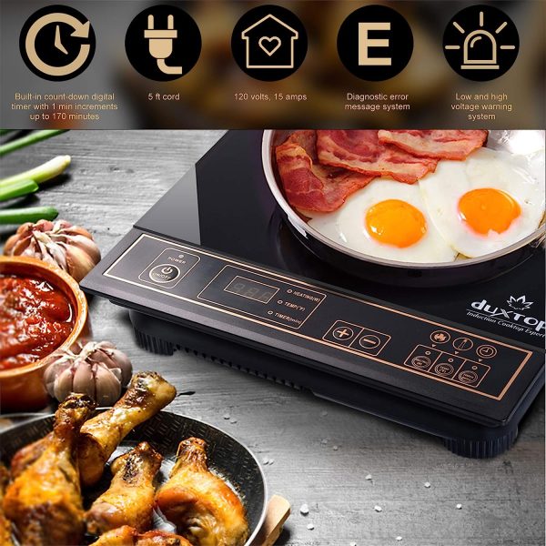 1800W Portable Induction Cooktop Countertop Burner, Silver 8120MC/BT-180G3