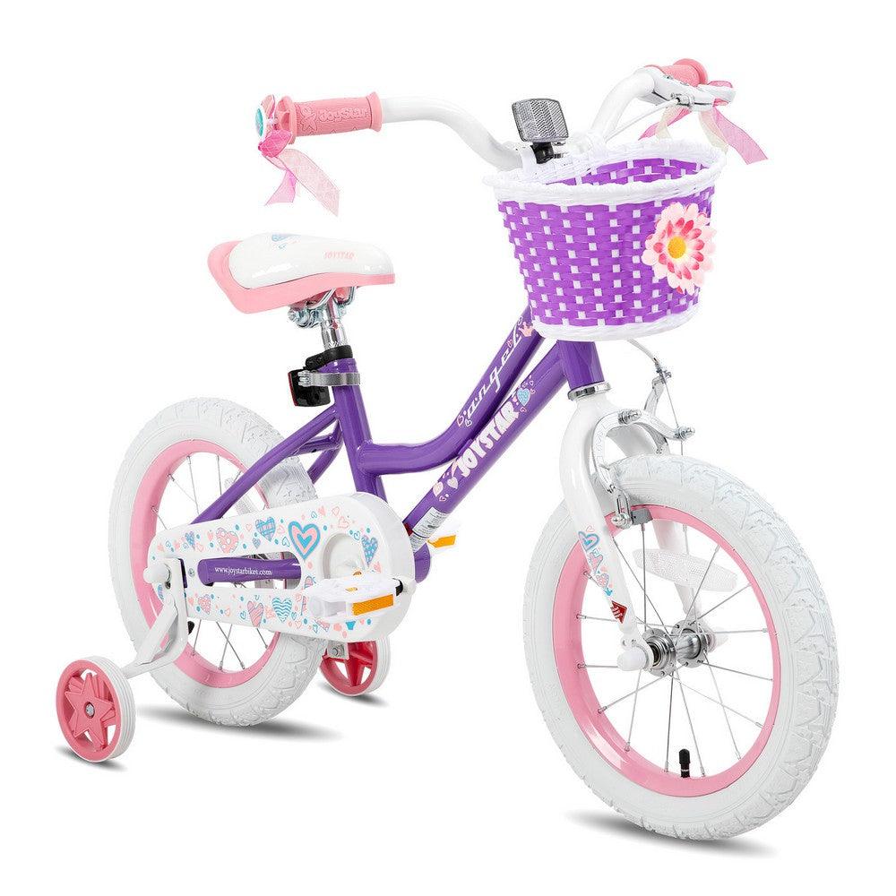 JOYSTAR Angel Girls Bike with Training Wheels & Basket