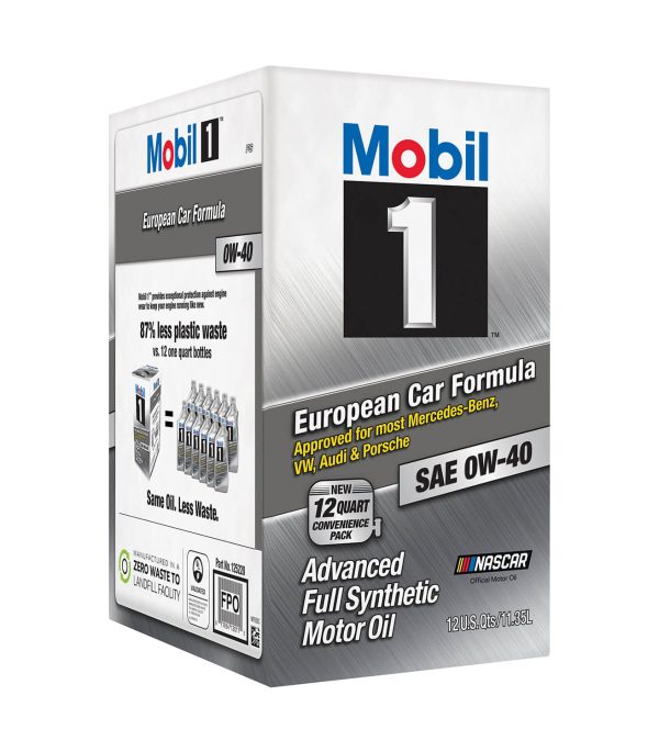 1 FS European Car Formula Full Synthetic Motor Oil 0W-40, 12 qt Bag in Box