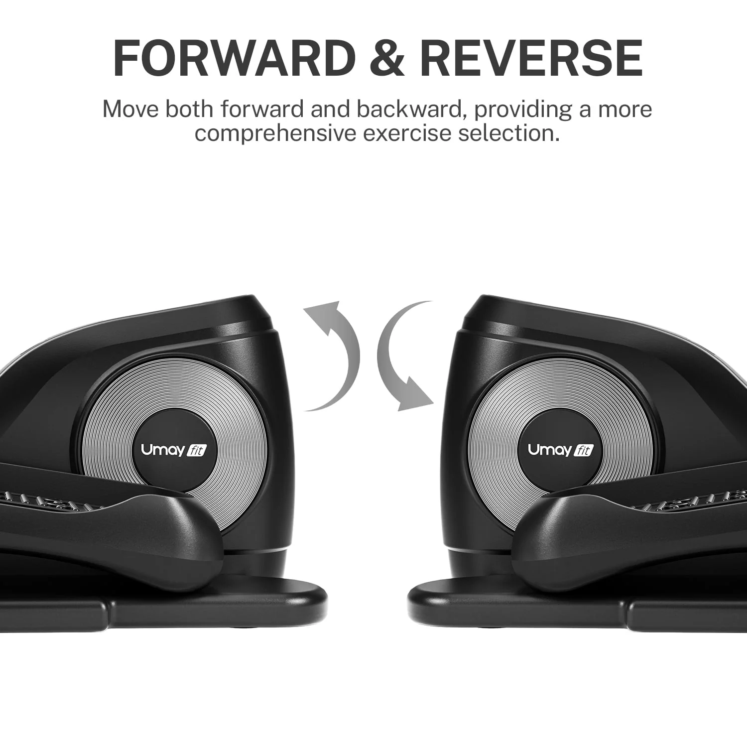 UMAY Fitness Under Desk Elliptical Trainer Machine, 12 Level Speeds Mini Ellipse Leg Exerciser for Home Seniors, Forward & Backward Direction, Manual and Electric Mode, Seated Elliptical with Remoter