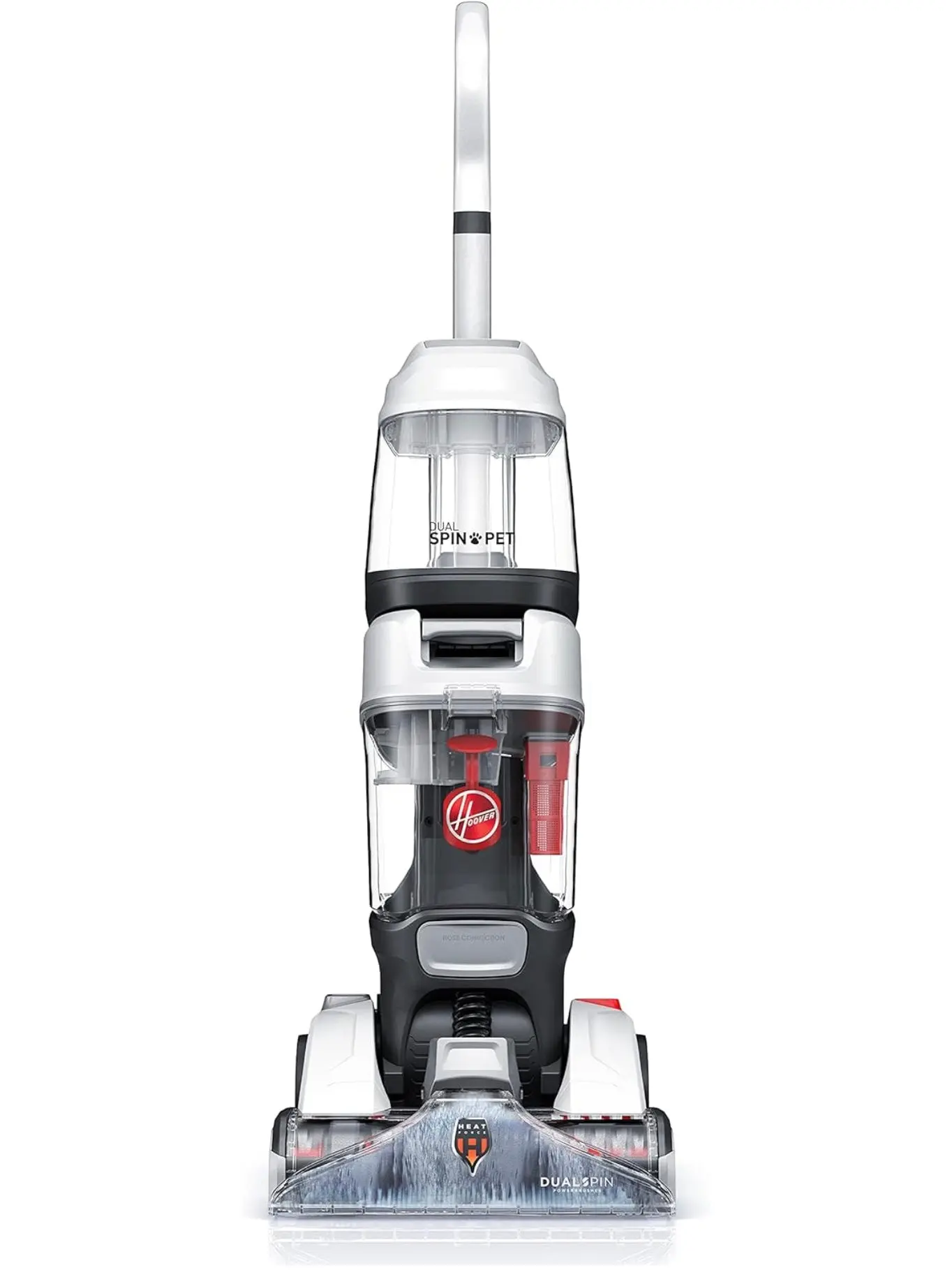Hoover Dual Spin Pet Plus Carpet Cleaner Machine with Storage Mat, Upright Shampooer, Carpet Deodorizer and Pet Stain Remover, FH54050V, White //portable hose cleaner not included
