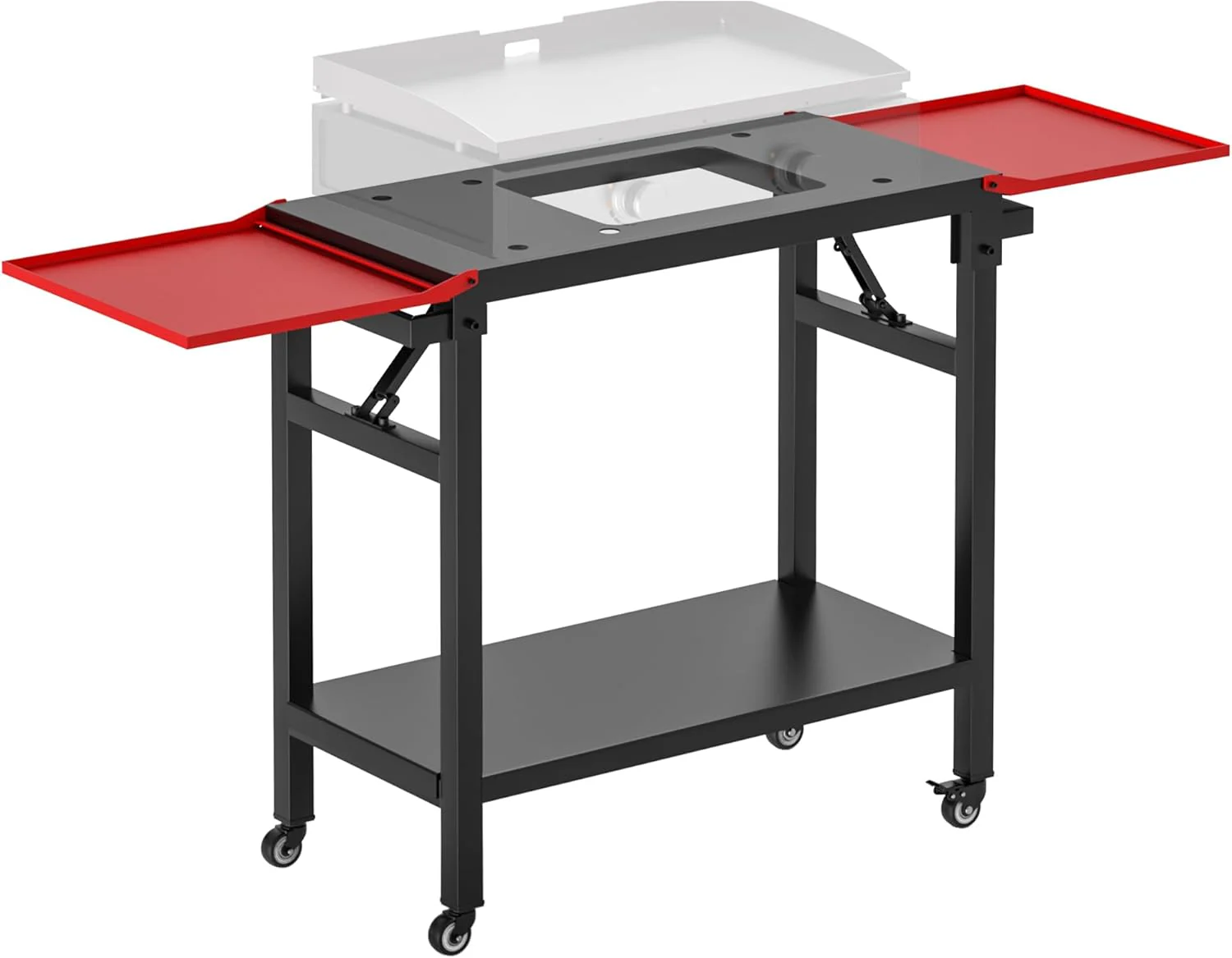 Universal Portable Griddle Table Stand - Foldable BBQ Grill Cart