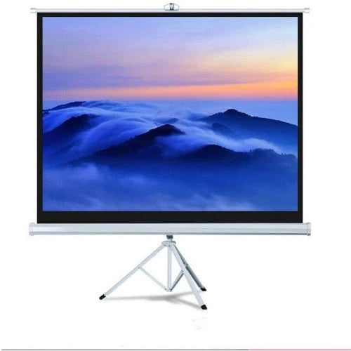 Home Theater Movie Projection Screen Projector Screen – Indoor Movies Screen for Movie Or Office Presentation – 4:3 HD Premium Tripod Screen (Color : White, Size : 72inch)