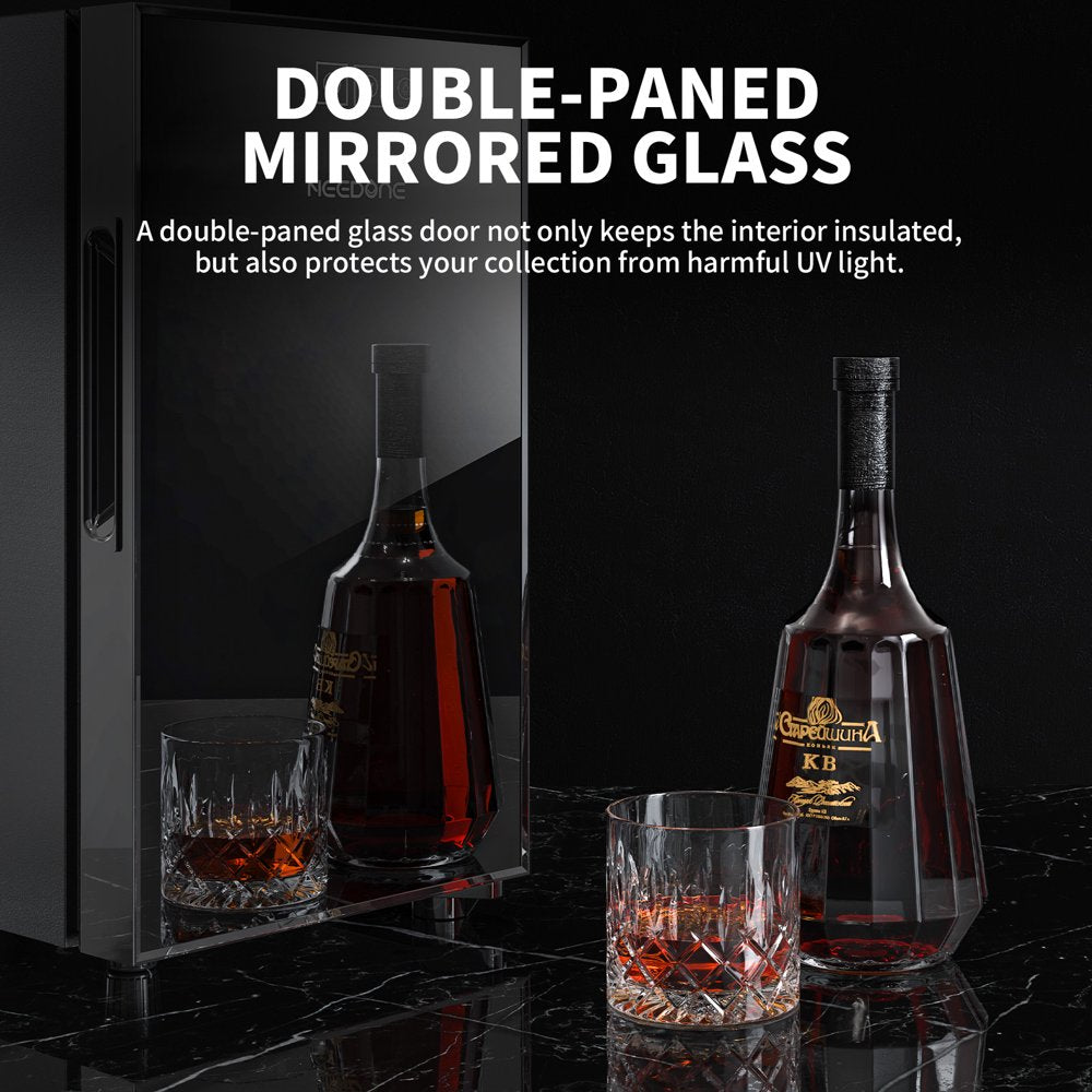 NEEDONE 48L Electric Cigar Humidor with Spanish Cedar Shelves & Drawer, 300 Capacity, Touch Control, Quiet Operation