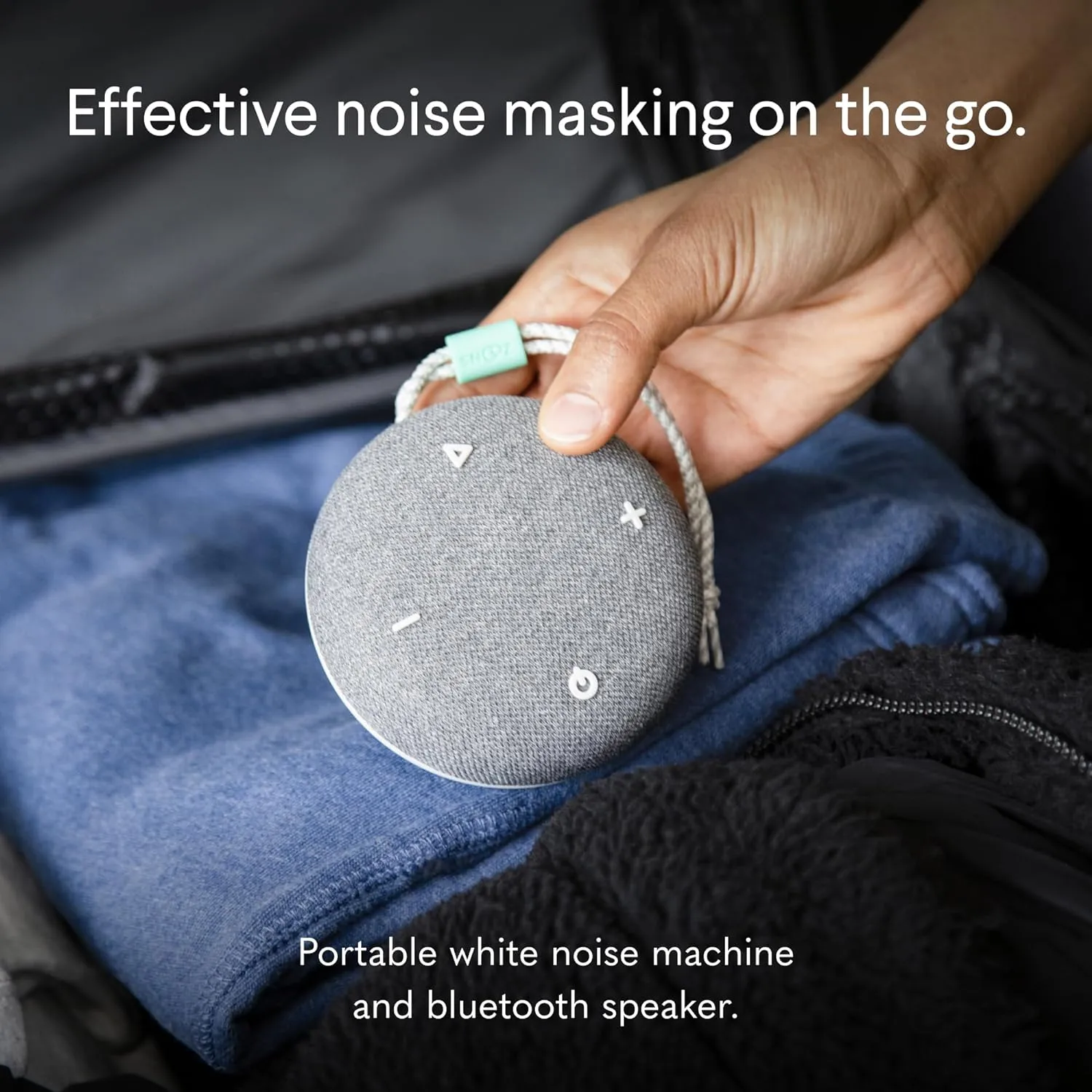 Original Charcoal White Noise Sound Machine and SNOOZ Go Travel Friendly and Portable Sound Machine - Bundle