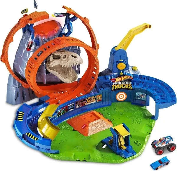Hot Wheels - Monster Trucks T-Rex Volcano Arena Playset