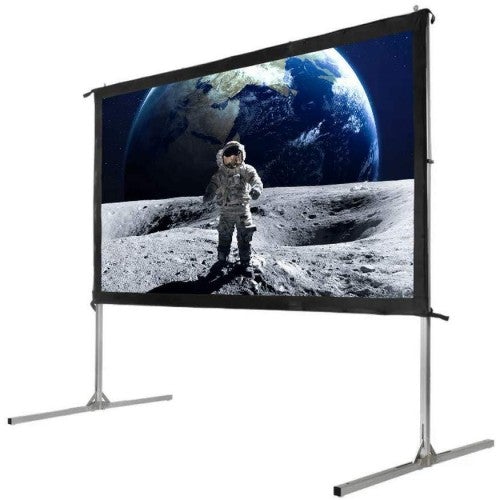 Homegear Fast Fold Portable 110′′ Projector Screen 16:9 HD for Indoor/Outdoor Use