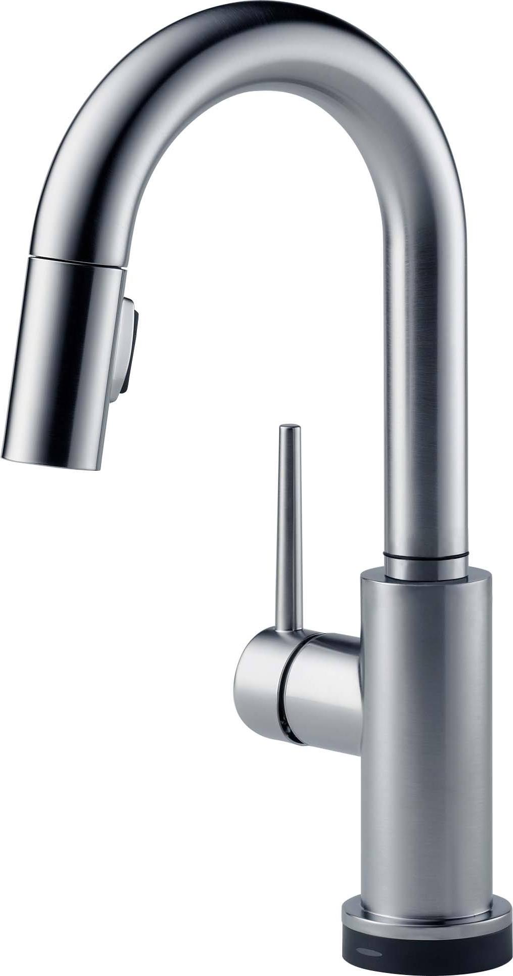Trinsic 9959T-AR-DST Single Handle Pull-Down Bar / Prep Faucet with Touch2O Technology Arctic Stainless