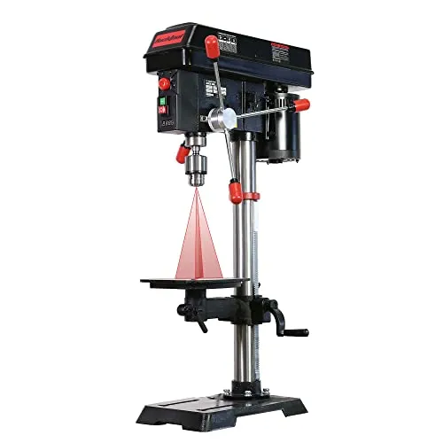 BUCKTOOL 12-Inch Professional Bench Drill Press with IIIA Laser and Work Light