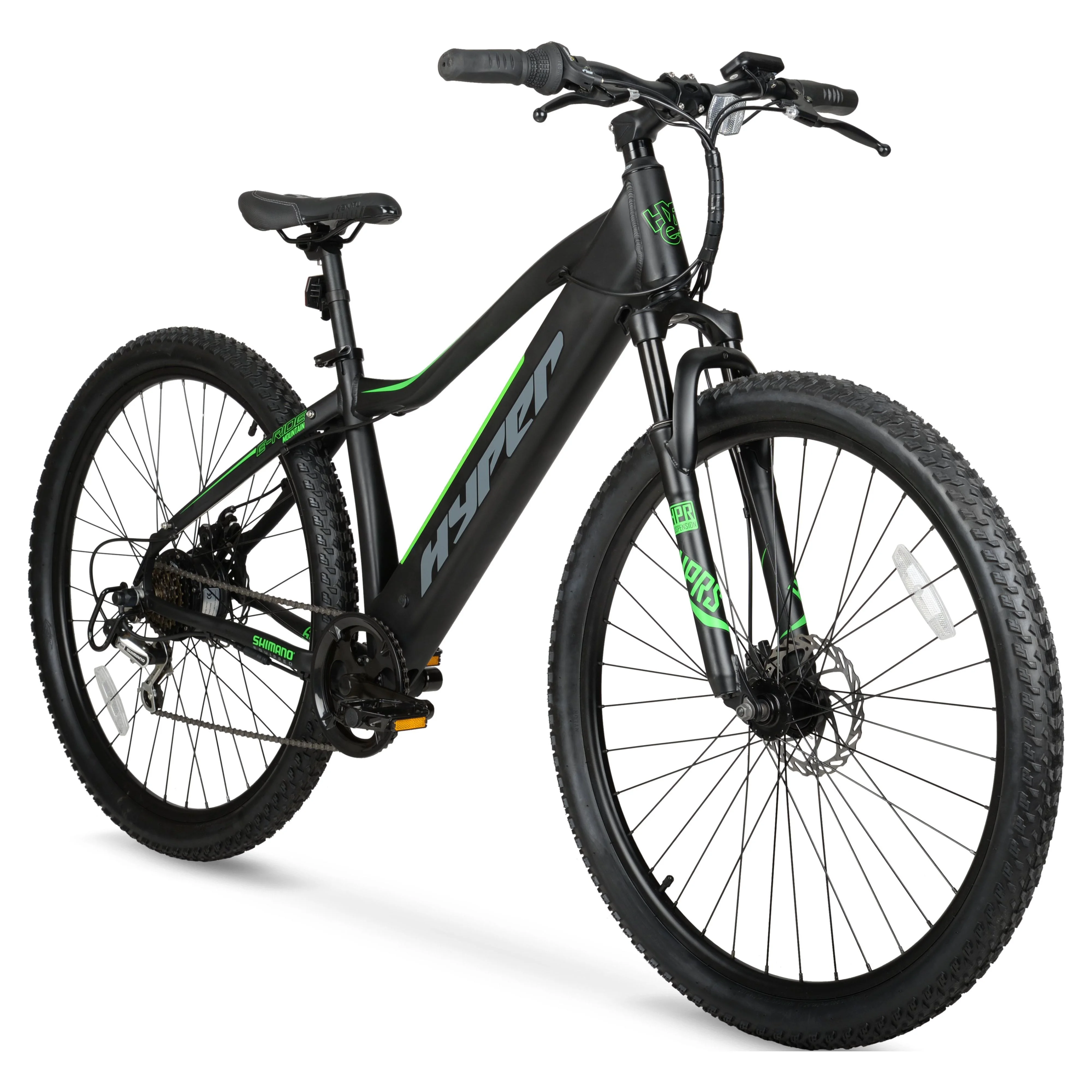 Hyper Bicycles 29′′ 36V Electric Mountain Bike for Adults, Pedal-Assist, 250W E-Bike Motor, Black