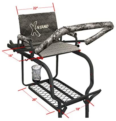 X-Stand Treestands The Duke 20′ Single-Person Ladderstand Hunting Tree Stand
