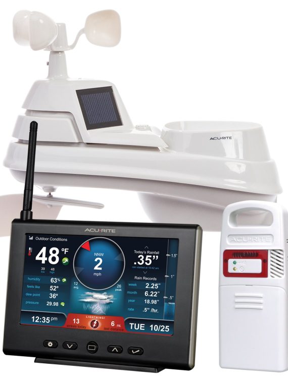 AcuRite 01024M Pro Weather Station with HD Display, Lightning Detector, Rain, Wind, Temperature and Humidity