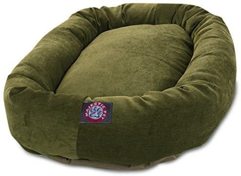 Majestic Pet Villa Bagel Dog Bed | Calming Donut Dog Bed,Multiple Sizes & Colors