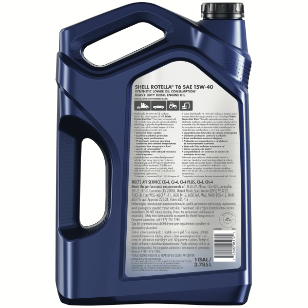 (3 pack) T6 Full Synthetic 15W-40 Diesel Engine Oil, 1 Gallon (3 Pack Case)